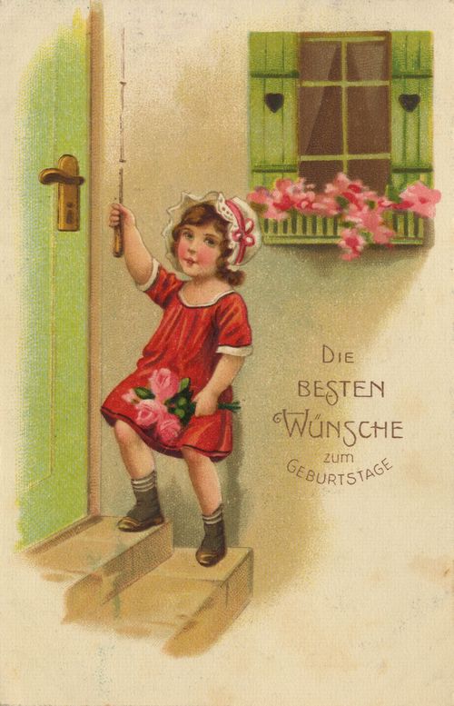 M�dchen klingelt an der T�r