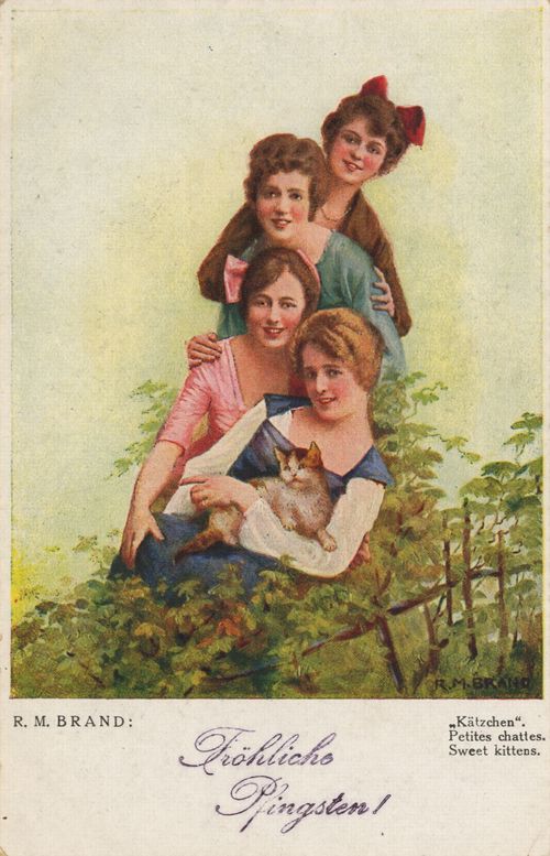 4 Frauen mit Katze