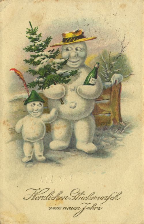 Mit Sekt und Tannenbaum