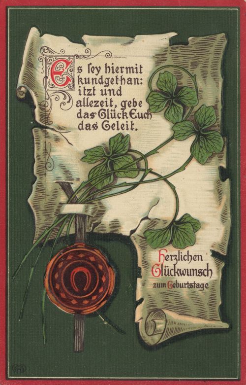 Geburtstag ('Es sey hiermit kundgetan...')
