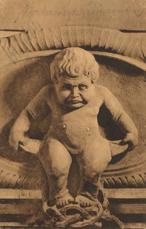 Fassadenfigur eines 'Abgebrannten'