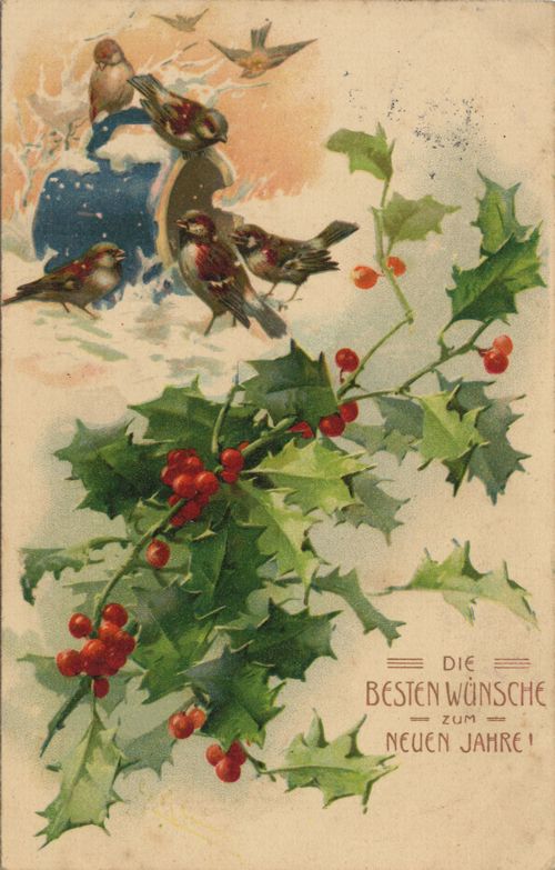 V�gel und umgekippte Tasse