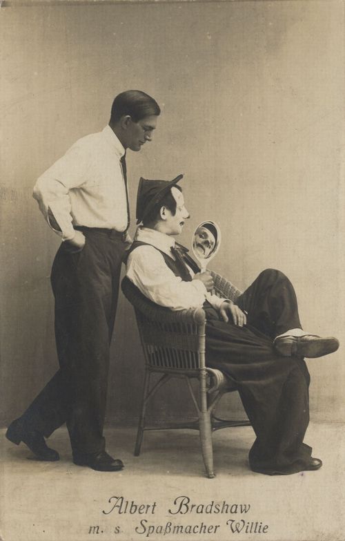 Albert Bradshaw mit seinem Spa�macher Willie