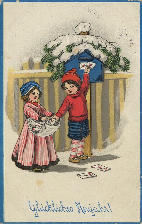 Kinder am Briefkasten