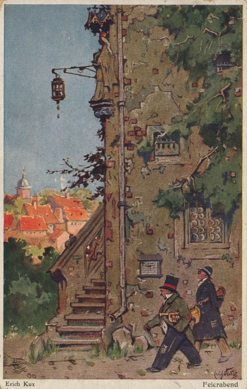 Orchestermusiker auf dem Heimweg
