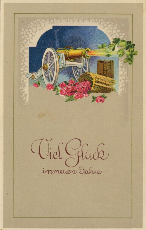 Kleekanone und Rosen