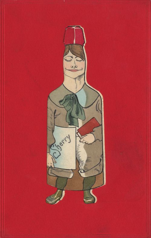 Figur als Sherry-Flasche