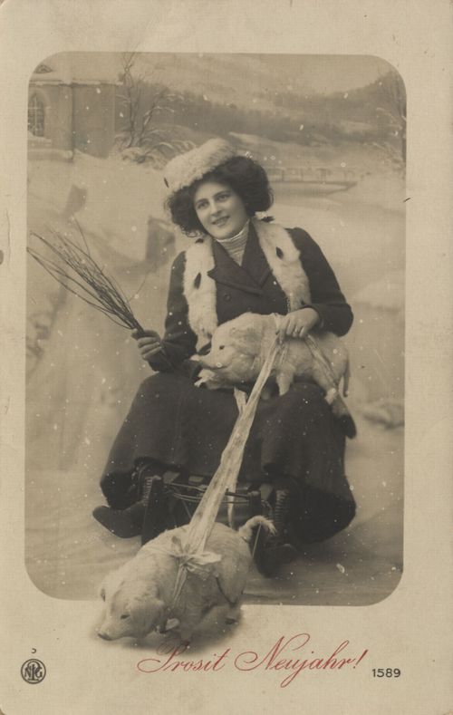 Neujahrsgr��e (Frau)