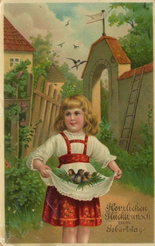 M�dchen mit Schwalbenjungen