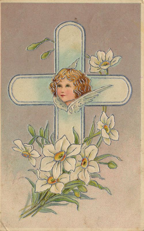 Kreuz mit Engelskopf