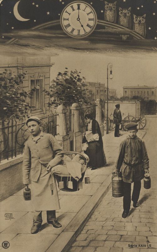 W�scherin, Zeitungsbotin, Milchmann, 5.00 Uhr