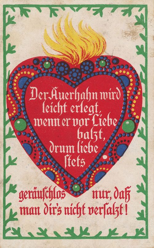 Der Auerhahn wird leicht erlegt...