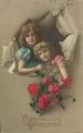 M�dchen mit Rosen