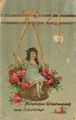 M�dchen in der Blumenschaukel
