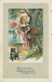 M�dchen mit Reh und Hund