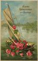 Segelboot mit Rosen