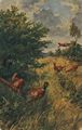 Fasane auf der Heide