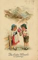 Kinderpaar auf der Alm