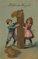 Neujahrsgr��e (Kinder mit Talerturm)