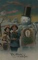 2 Kinder mit Schneemann