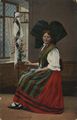 Els�sserin bei der Heimarbeit