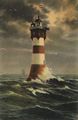 Rotesandleuchtturm vor der Weserm�ndung