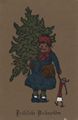 M�dchen mit Puppe und Baum