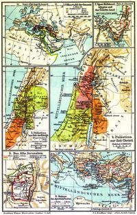 Karten zur biblischen Geschichte. (Karten) 1. V�lkertafel der Genesis 1. Mose 10. 2. Sinai-Halbinsel, �gypten und das Gelobte Land 3. Pal�stina zur Zeit der K�nige 4. Pal�stina zur Zeit Christi 5. Das Alte Jerusalem 6. Reisen des Apostels Paulus