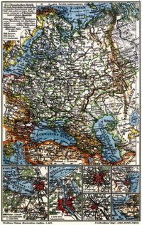 Europ�isches Russland. I. (Karten) 1. St. Petersburg 2. Riga 3. Moskau 4. Warschau 5. Odessa 6. Sewastopol