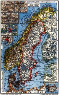 Schweden, Norwegen und D�nemark I. (Karten)