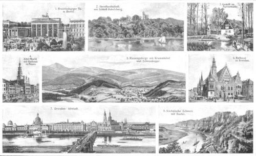 Provinzen Brandenburg, Posen, Schlesien und K�nigreich Sachsen. II. 1. Brandenburger Tor in Berlin. ...