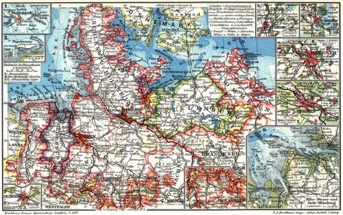 Nordwestdeutschland. I. (Karten) 1. Helgoland 2. Norderney 3. Oldenbg. 4. L�beck 5. Schwerin 6. ...