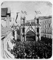 M�ller, Heinrich: Truppeneinzug in Magdeburg, vermutlich nach der »Schlacht« von Langensalza, Magdeburg