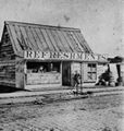 Amerikanischer Photograph um 1870: Erfrischungsstand