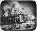 Amerikanischer Photograph um 1853: Brand von M�hlen in Oswego (Staat New York)