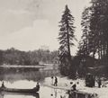 Albert, Joseph: Joseph Albert photographiert Schloss Hohenschwangau vom Alpsee aus
