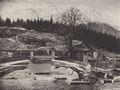 Albert, Joseph: Bayerische K�nigsschl�sser, Schloss Linderhof � Baustelle der Terrassenanlage am Linderbichel
