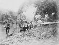 Englischer Photograph um 1877: Die englische Expedition �Victory� von F.F. Bevan nach Neu-Guinea