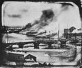 Barnard, George N.: Brennende M�hlen in Oswego, New York [1]