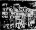 Daguerre, Louis Jacques Mand�: Daguerre photographiert aus seiner Wohnung im dritten Stock des Boulevard Saint-Martin Nr.17
