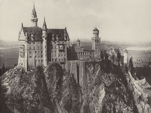 Albert, Joseph: Bayerische K�nigsschl�sser, Neuschwanstein  Schloss nach vorl�ufiger Einrichtung f�r den Publikumsbesuch