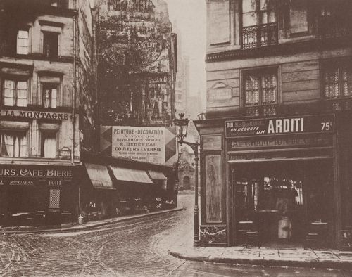 Atget, Eug�ne: Alte H�user, alte Stra�en, pittoreske Ansichten, Rue de la Montagne  Sainte Genevi�ve