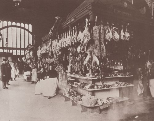 Atget, Eug�ne: Leben und Arbeitswelt, Metzger in den Hallen