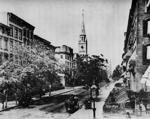 Amerikanischer Photograph um 1865: Fifth Avenue n�rdlich der 27th Street