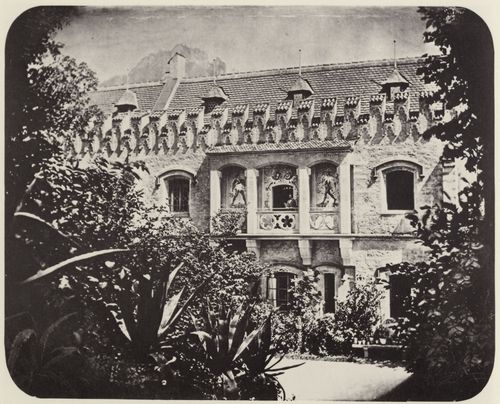 Albert, Joseph: Blick von der Schlosstreppe auf den F�rstenbau in Hohenschwangau