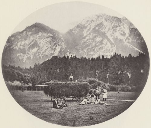 Albert, Joseph: Heuernte in den Anlagen von Schloss Hohenschwangau