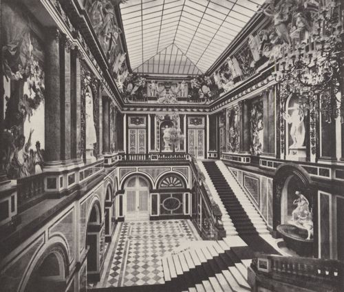 Albert, Joseph: Bayerische K�nigsschl�sser, Schloss Herrenchiemsee  S�dliches Treppenhaus