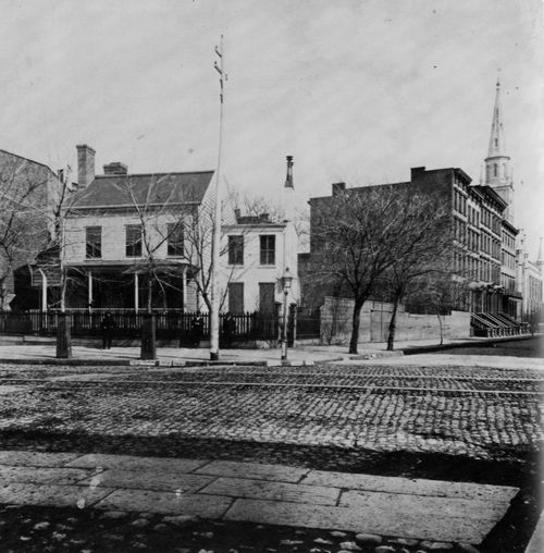 Amerikanischer Photograph um 1865: Caspar Samlers Farmhaus