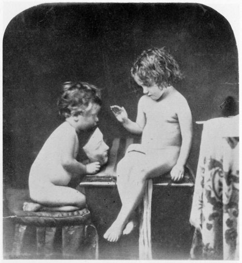 Rejlander, Oskar Gustav: Kinder mit einer Maske spielend