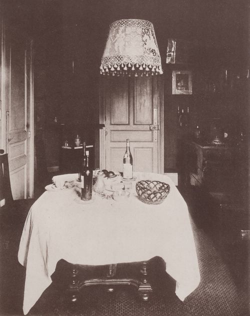 Atget, Eug�ne: Interieurs, Speisezimmer eines Innenausstatters, Rue du Montparnasse